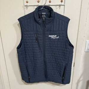 Cantor Fitzgerald Blue Vest Investment Banking Wall Street Jacket Men's Large